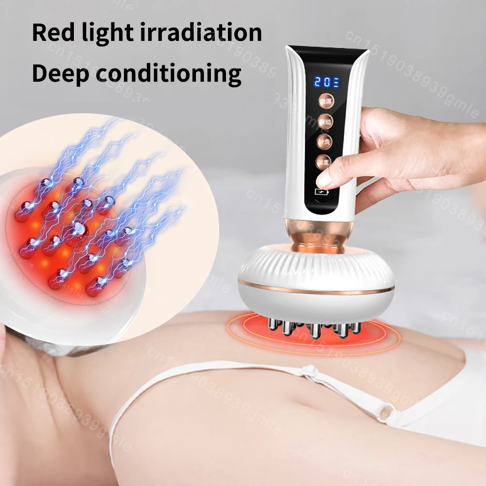 Elektryczna szczotka Meridian EMS Pulse Heating Massage Body Back Guasha Massager Microcurrent Scraping Lymphatic Drenaż Machine