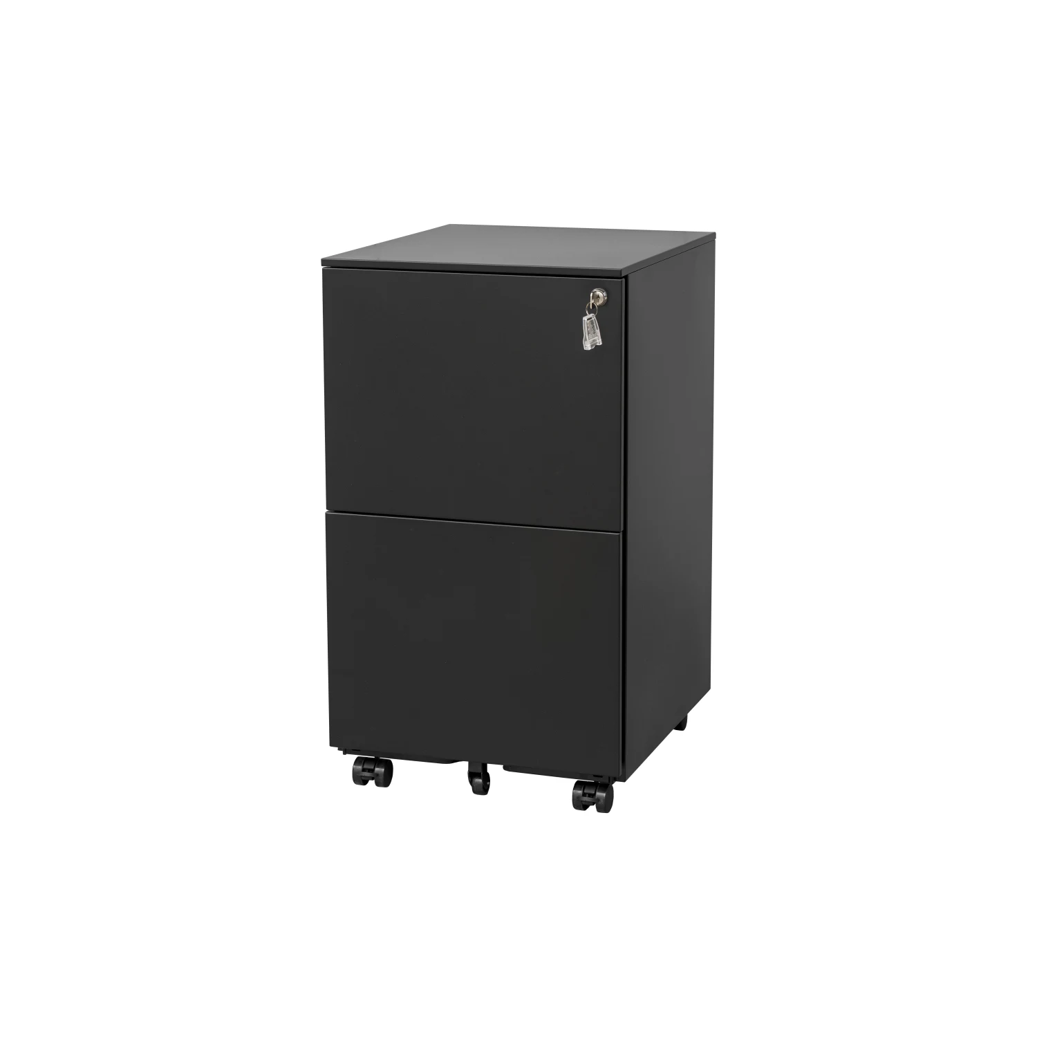 Steel Mobile Filing Cabinet with Lock, Anti-tilt Wheels - Legal/Letter Size File Storage