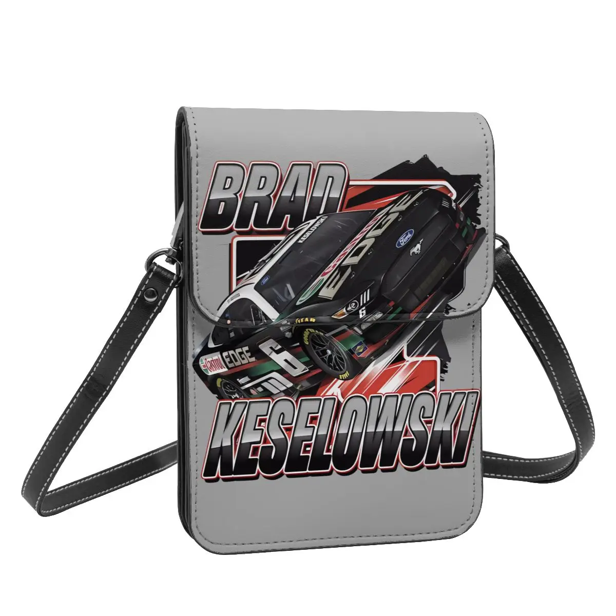 Brad Keselowski 6 Crossbody Portemonnee Mobiele Telefoon Tas Schoudertas Mobiele Telefoon Tas Verstelbare Riem