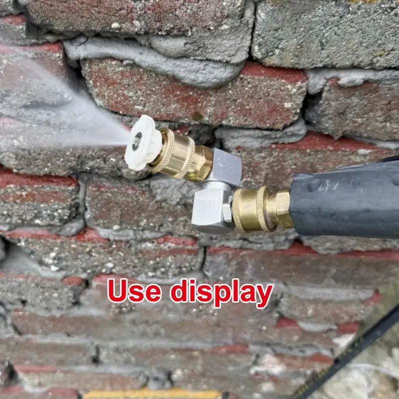 360 °   회전식 고압 세척기 건 제트 노즐, 자동차 청소용 1/4인치 퀵 커넥트 어댑터 - 누수 방지, 물 절약