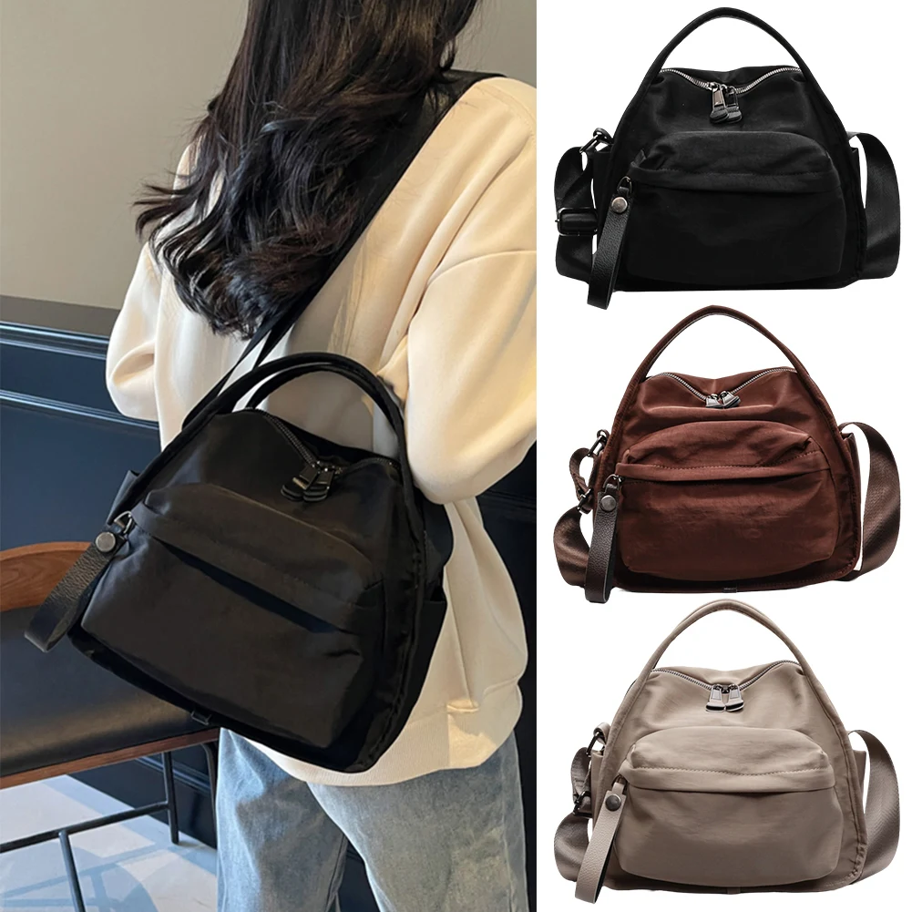 

Женская легкая сумка на ремне, большая вместительная сумка из ткани Оксфорд, однотонная универсальная сумка на плечо, сумка для путешествий, шоппинга, работы, свиданий