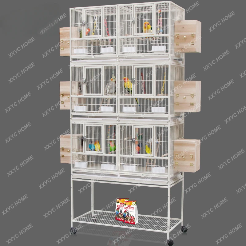 Bird Cage Parrot Cage Breeding Cage Large Xuanfeng Tiger Skin Peony Matching Cages