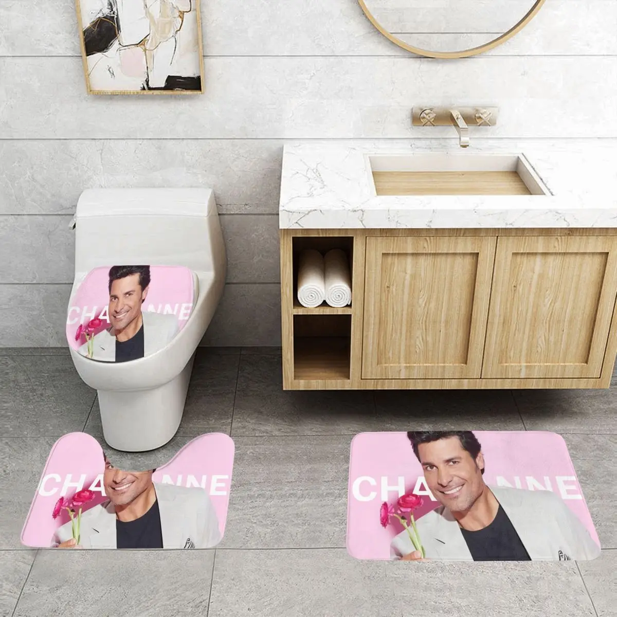 Chayanne Toilet mats Bathroom mats Rug Carpet Fluffy Anime Rug