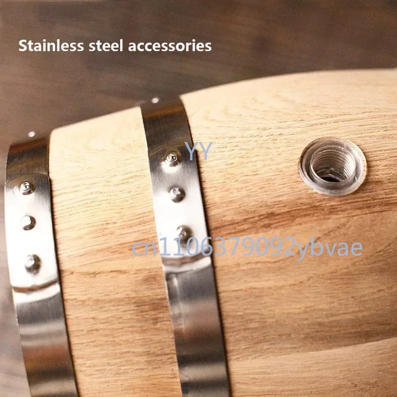 Quality 3L Wood Wine Barrel Vintage Oak Home Brewing Accessories Large Capacity Wine Storage Container For Tequila Wine Whiskey