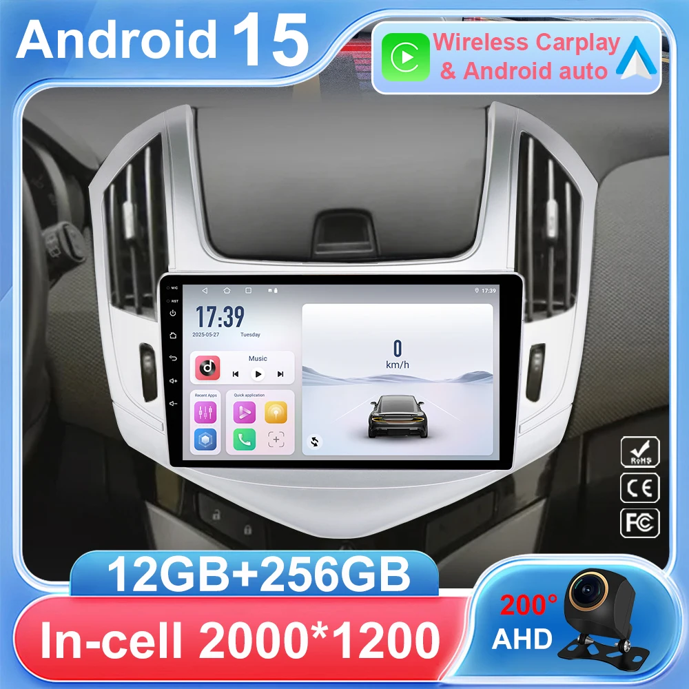 

9 "Android 15 автомобильный видеоплеер для Chevrolet Cruze J300 J308 2012 2013 2014 2015 GPS DSP Serero Auto Carplay 12G 1256G