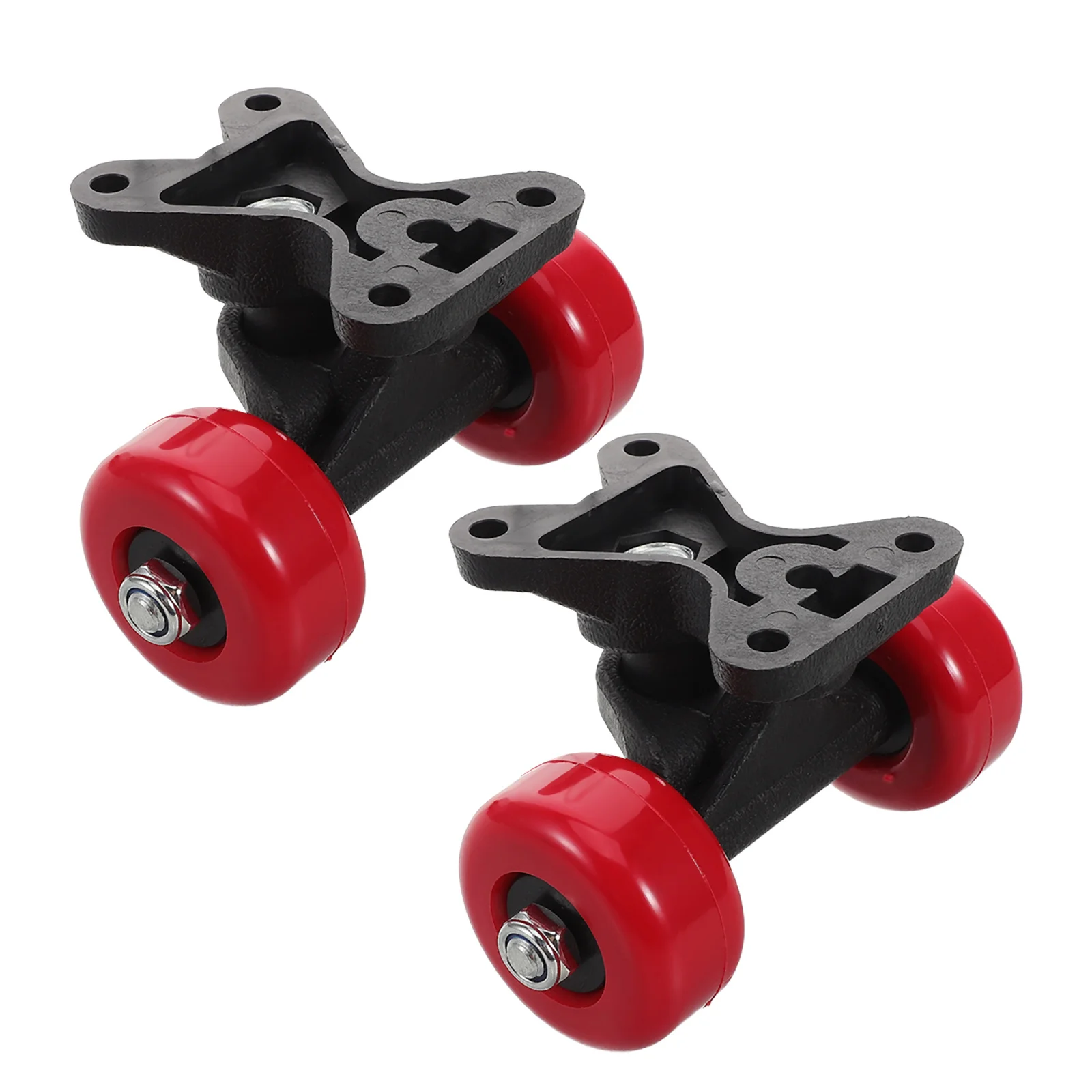 زوج واحد من مجموعة دعامات لوح التزلج تتضمن شاحنات وعجلات مزدوجة خفيفة الوزن ومتينة وسهلة التركيب وتعزيز التوازن #6