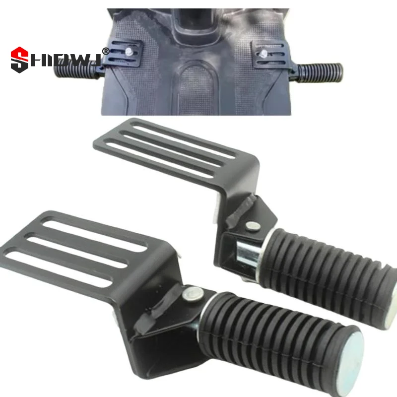 2Pcs Front Footrest Comfortable Street Cruise Pedals Foldable Metal Motorcycle Foot Pegs Electric Bicycle DIY Accessories