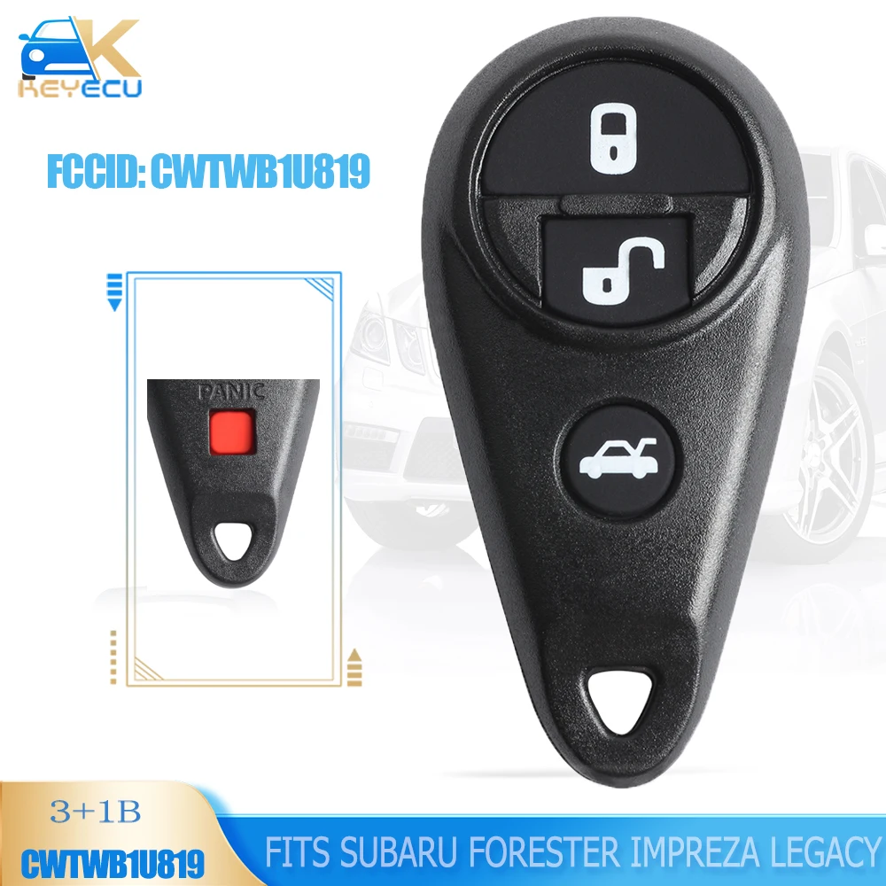 

KEYECU CWTWB1U819 Remote Key 315MHz Fob Car Entry for Subaru WRX Forester Impreza Legacy Outback 2009 2010 2011 2012 2013 2014