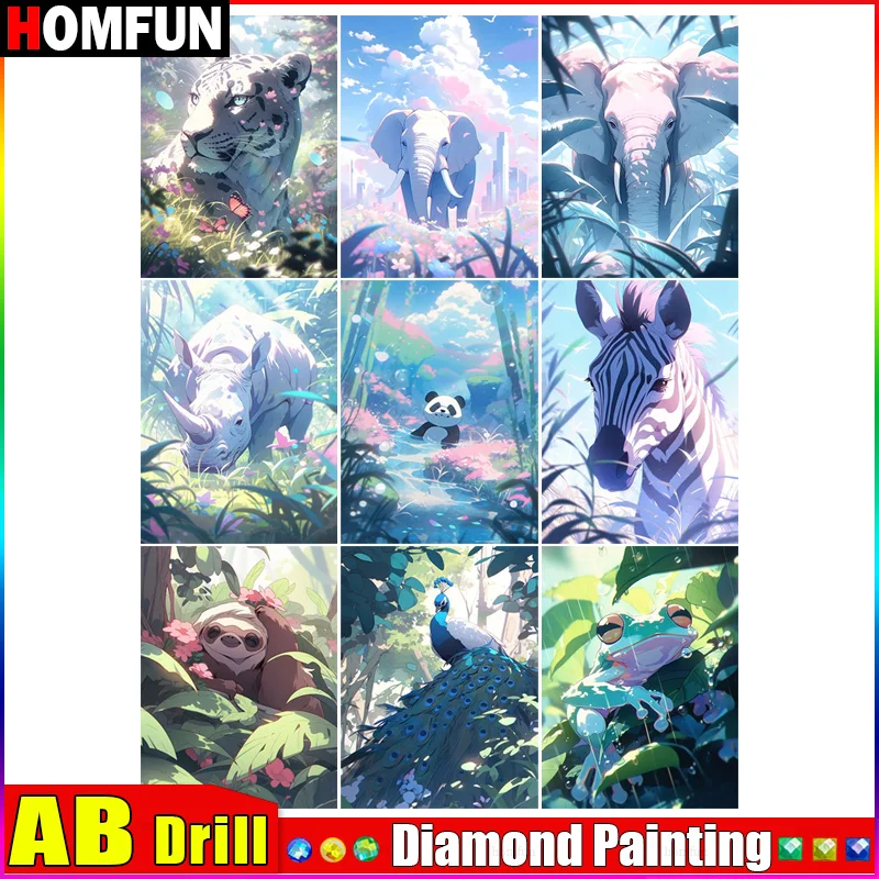 HOMFUN AB Art 5D Diy Diamond Painting 