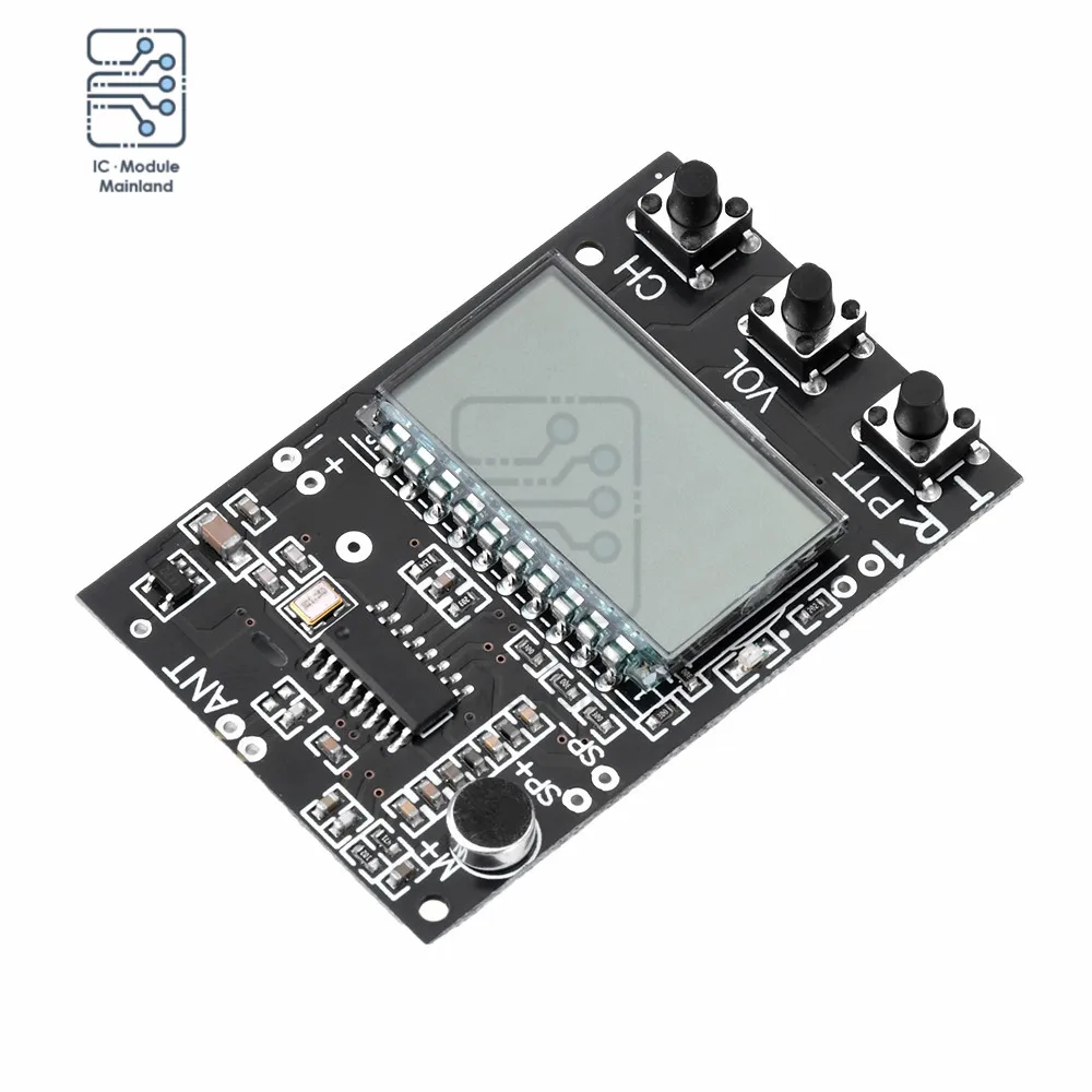 Circuit imprimé tout-en-un de DC3.3-6V FM Walperforated Talkie Transcsec Tech FM Transmitter Receiver Tech 7 Dead 27-480MHz