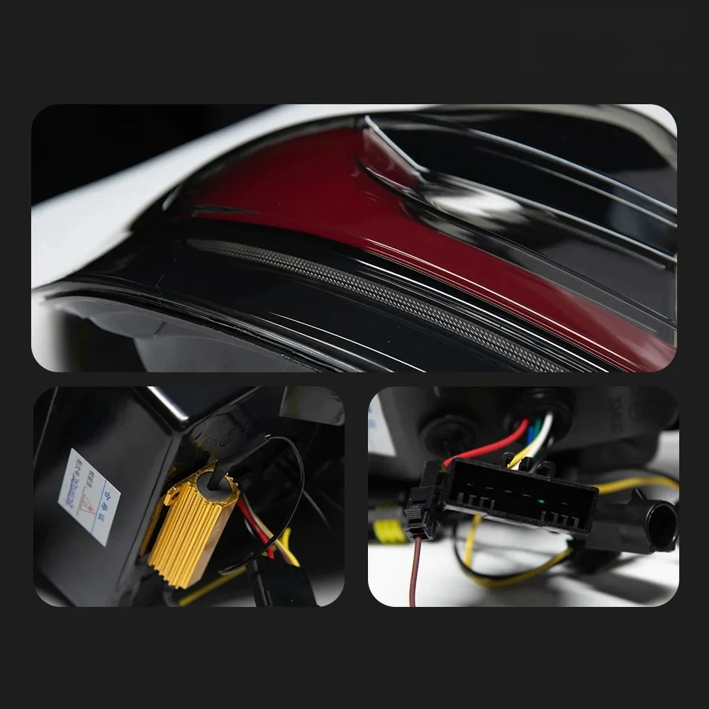 Rückleuchte für BMW F30 F35 F80 3er-Serie 2013-2019 LED-Rücklicht 3D-Design Heckleuchte DRL Bremslicht Blinker Auto-Zubehör