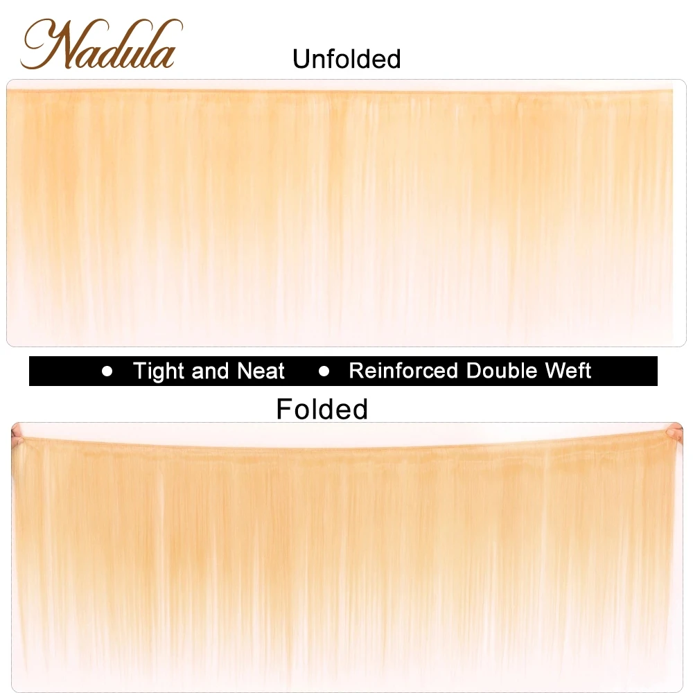 Nadula Hair 613 Blonde Hair One Bundle Straight 100% Human Hair Weaves 10-24inch Blonde Remy Hair Extensions Free Shipping