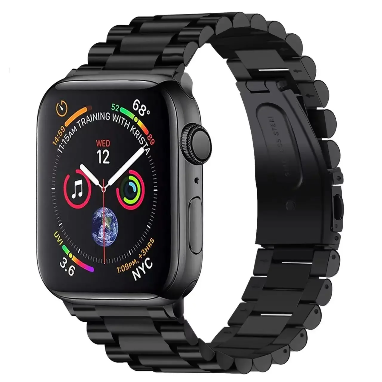 Pulseira de metal para Apple Watch Band, Pulseira de aço inoxidável, iWatch Ultra 10, 9, 8, 7, 6, 5, SE, 49mm, 46mm, 42mm, 45mm, 41 milímetros