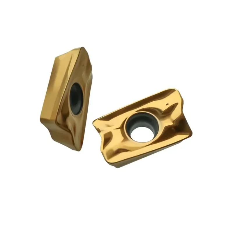 APKT1705 PVD-coated carbide milling inserts, wear-resistant HRC45, suitable for various materials, 10 inserts per box.