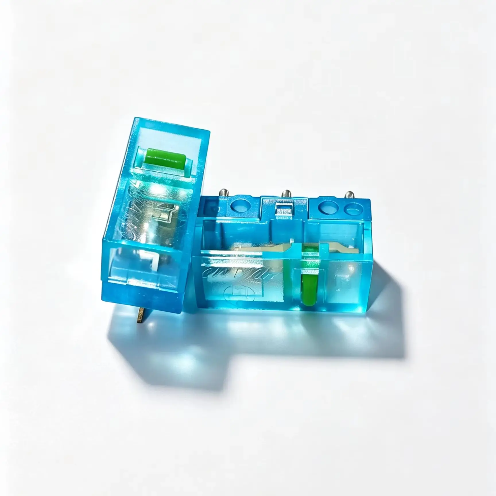 20pc-1pc New Huano Blue Transparent Shell Green Dot Micro Switch 70 Million Clicks 60-65GF Button