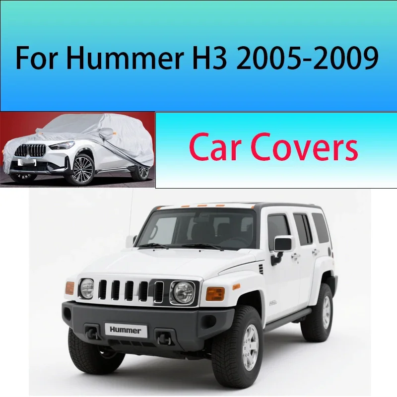 

Для Hummer H3 2005-2009 автомобильный чехол уличный солнцезащитный козырек от дождя, снега, пыли, морозостойкий анти-УФ-защитный чехол, защита автомобиля