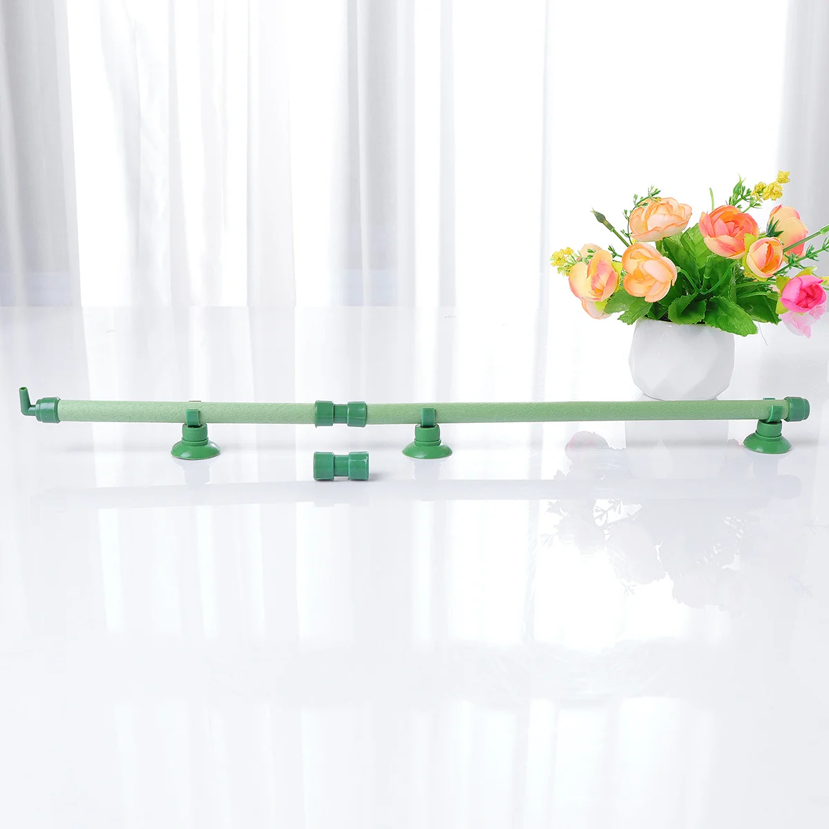 

14 Inches Air Stone Bubble Bar Green For Fish Tank Aquarium Oxygen Strip Suction Cups Tube Aeration Accessory Pet