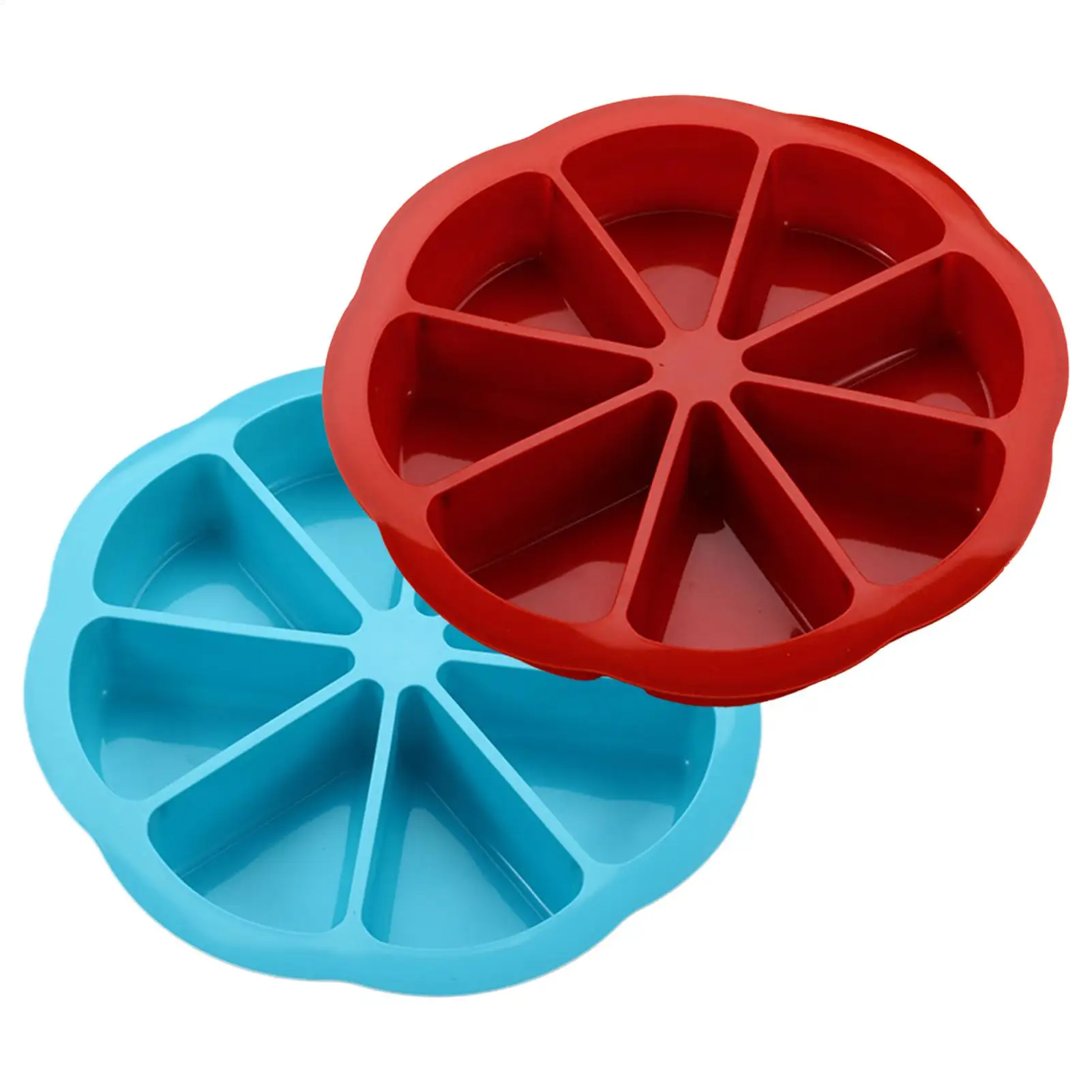 Kitchen Silicone Cake Pans for Baking Triangle Cake Mould Non-Stick 8-Cavity Triangle Scone Pan for Cornbread Brownies Muffins