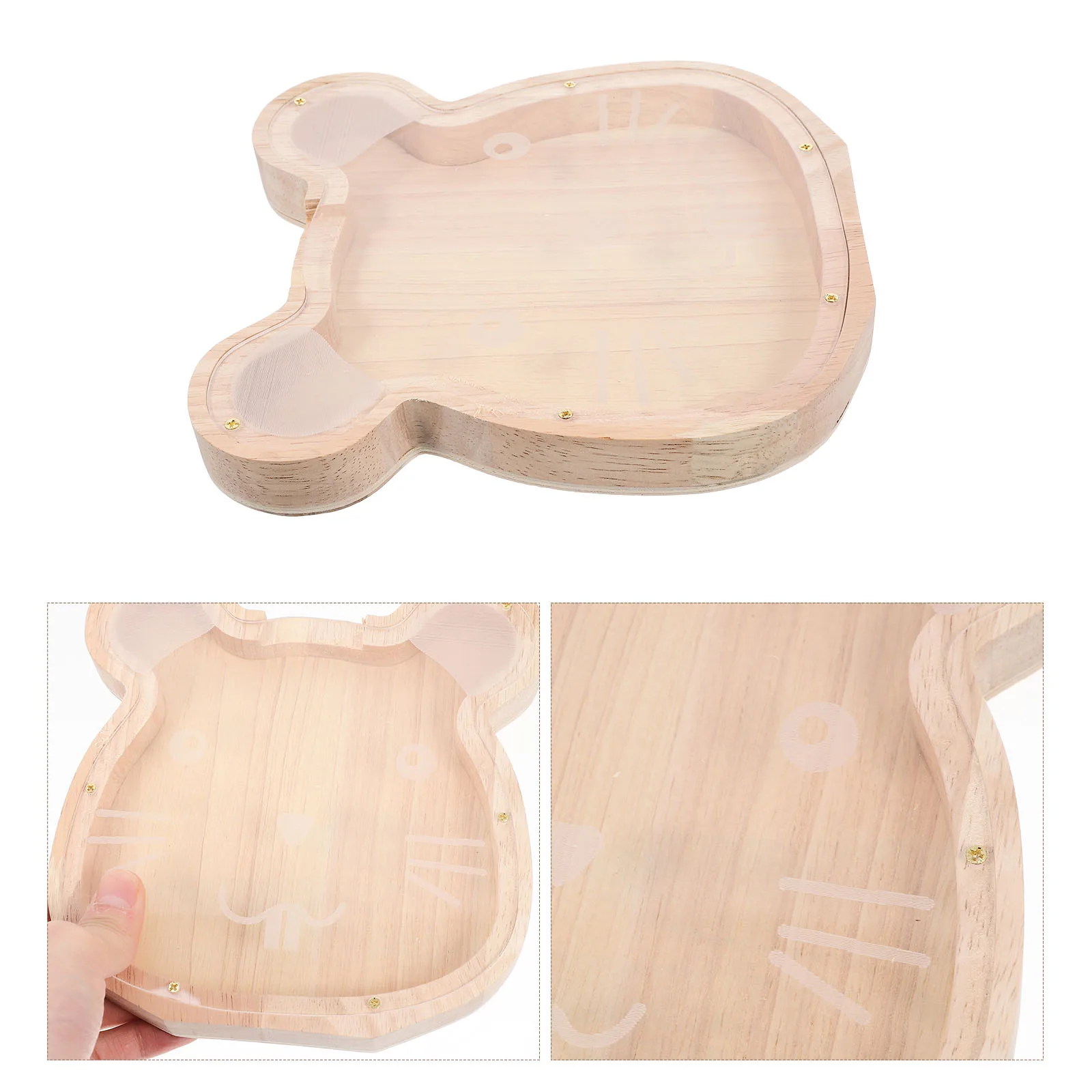 

Piggy Banks for Kids Cartoon Zodiac Saving Money Animal Shape Pot Gift Shaped Coin Wood Container Decor Toy Animals Jar Child
