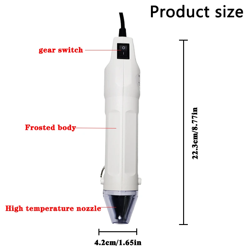 Pistola de ar quente 230v ue pistola termo retrátil portátil diy artesanal vedação de borracha levantada pó alívio ferramentas manuais termorretráteis