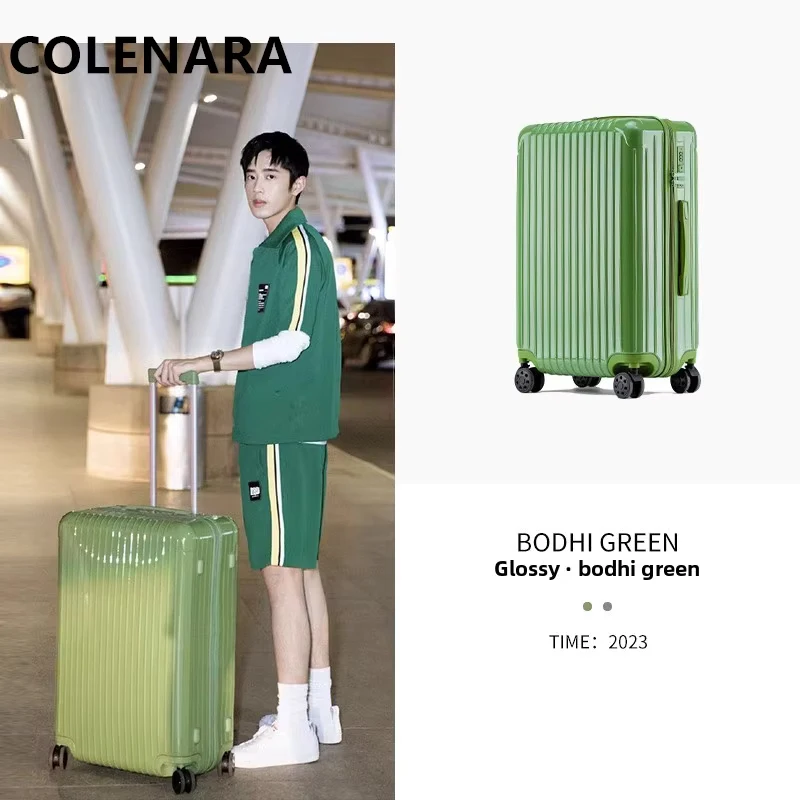 COLENARA ใหม่ 20 "22" 24 "26" 28 นิ้วกระเป๋าเดินทาง ABS + PC Boarding Box ขนาดใหญ่ความจุรถเข็นสุภาพสตรีกระเป๋าถือกระเป๋าเดินทาง