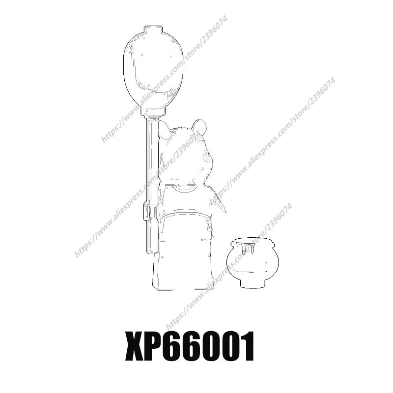 Film animowany Anime Kubuś Puchatek Tygrys Królik Świnia Akcesoria do figurek Klocki dla dzieci Seria-070 XP66001