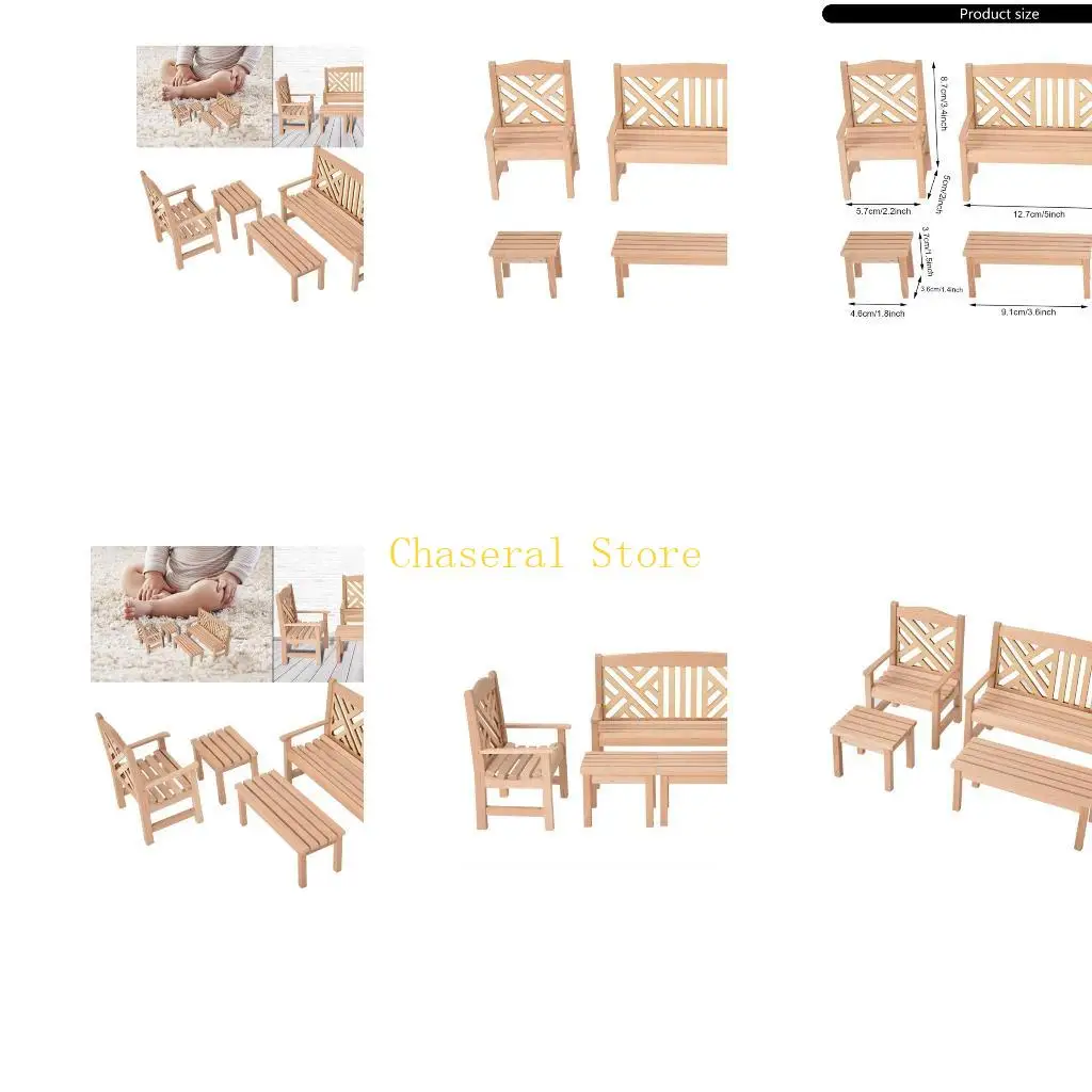 

E7CE Miniature Dollhouses Садовый набор стул Стул Модель 1/12 Шкала, реалистичное винтажное кресло Zakka Miniature Miniature