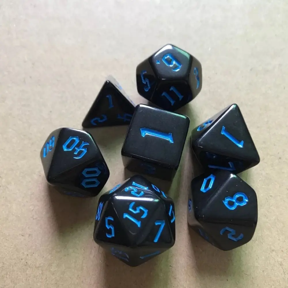 7pcs/set Acrylic For TRPG DND D4 D6 D8 D10 Table Game Polyhedral Dice DND Dice Game Dice