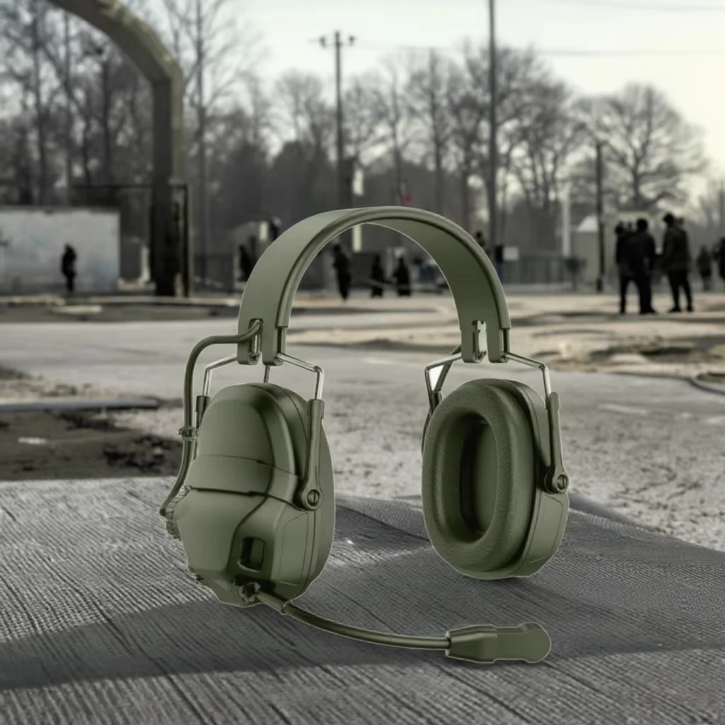 High-end Hearing Protection Earmuffs Qualcomm ENC Noise Cancelling IPX-6 Waterproof Tactical Headset Connected Dual