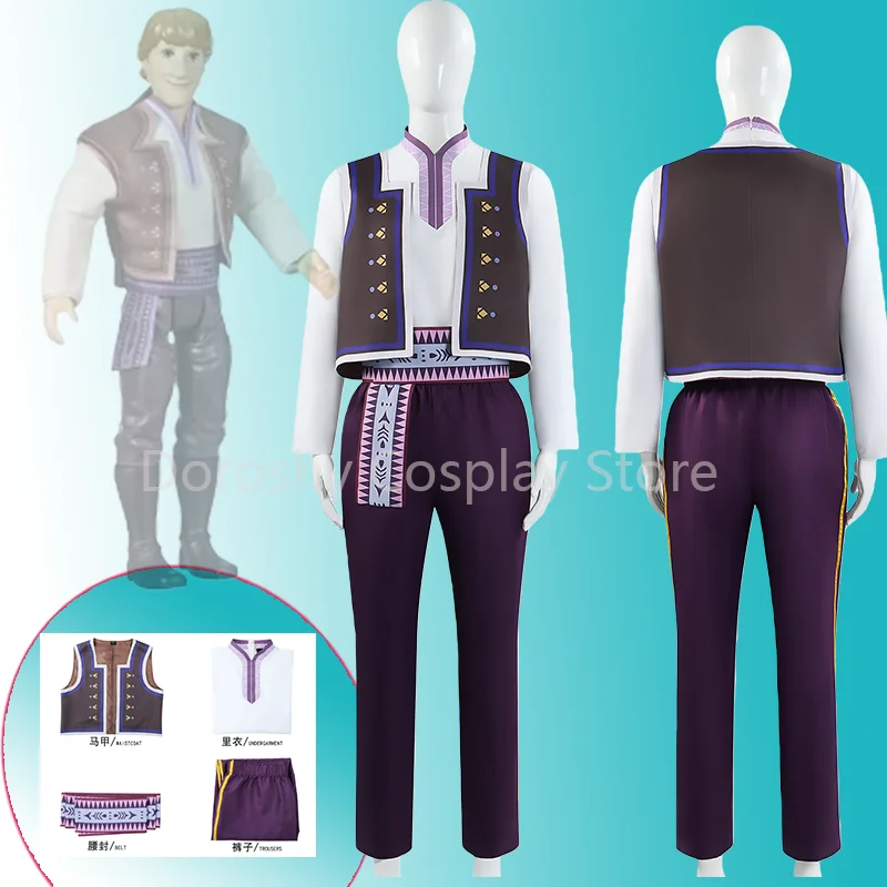 

Anime Hot Movie Frozen Kostov Cosplay Costume Full Sets Tops Pants Uniform for Men Adult Outfit Halloween Carnival Party