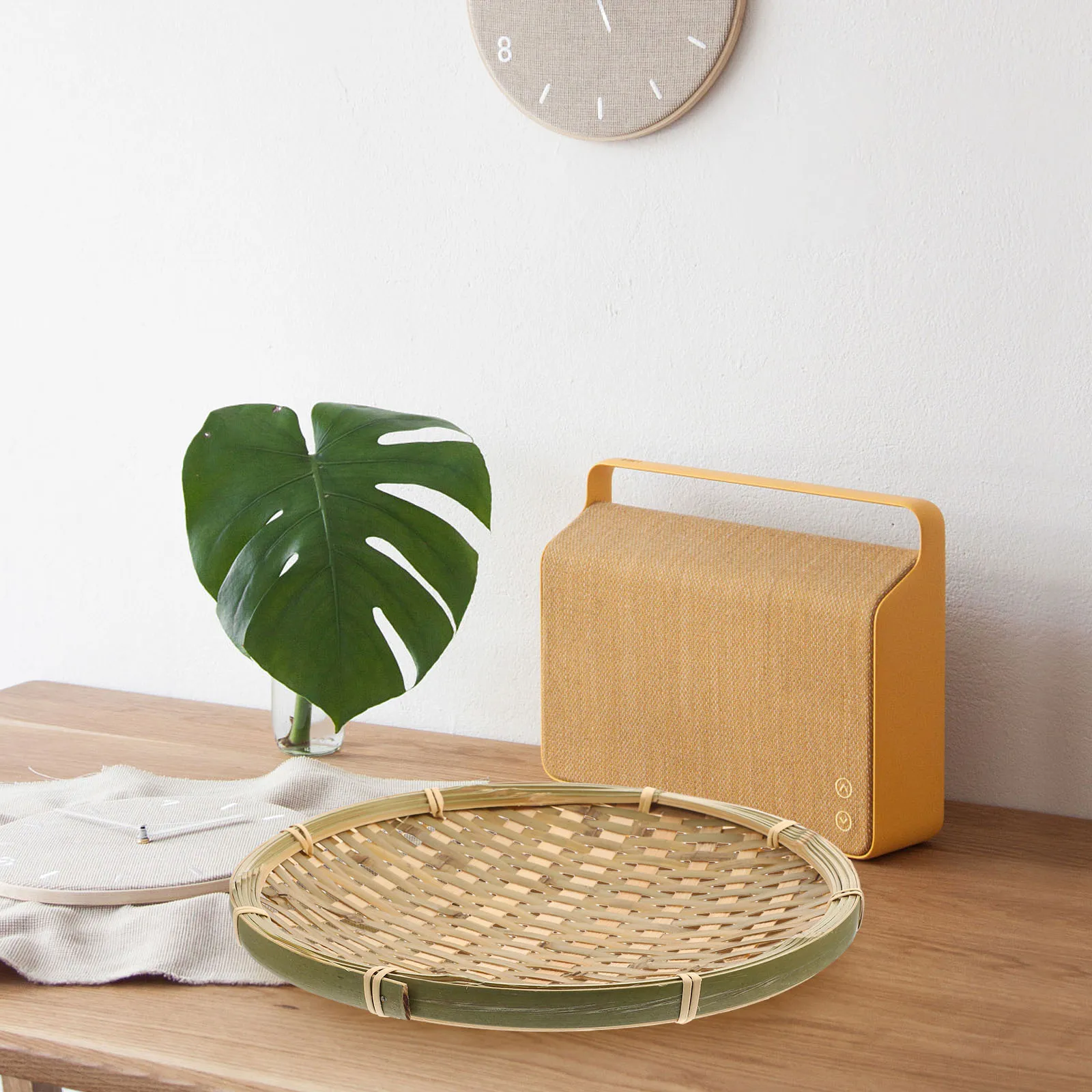 

Bamboo Woven Baskets Food Holding Basket Container Shelf ganizer Woven Food Basket Kitchen Pantry Decorative Durability