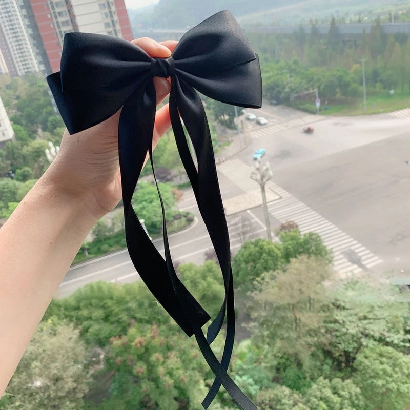 Explosive Sweet Simple Temperament Girl Bow Floaty Hair Clip Ribbon Chinese Style Everything