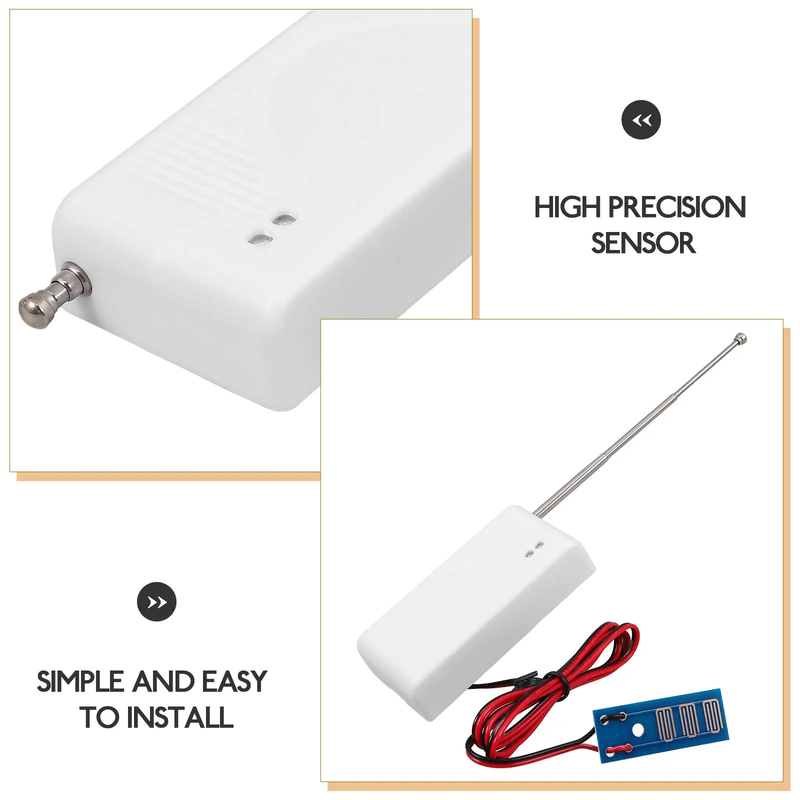 Water Leak Probe Accurate Fast Response Reusable Long Cable Water Sensor Detection Tool for Basements Kitchens Washing