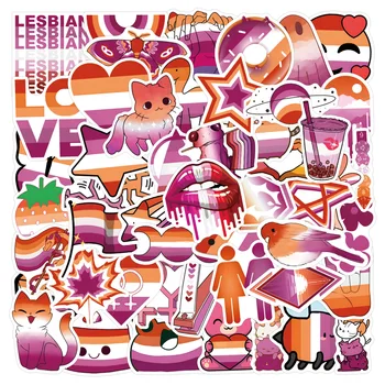 10/30/55 Uds. Pegatinas de dibujos animados del orgullo lésbico DIY álbum de recortes diario equipaje portátil teléfono guitarra coche bicicleta monopatín calcomanías Graffiti