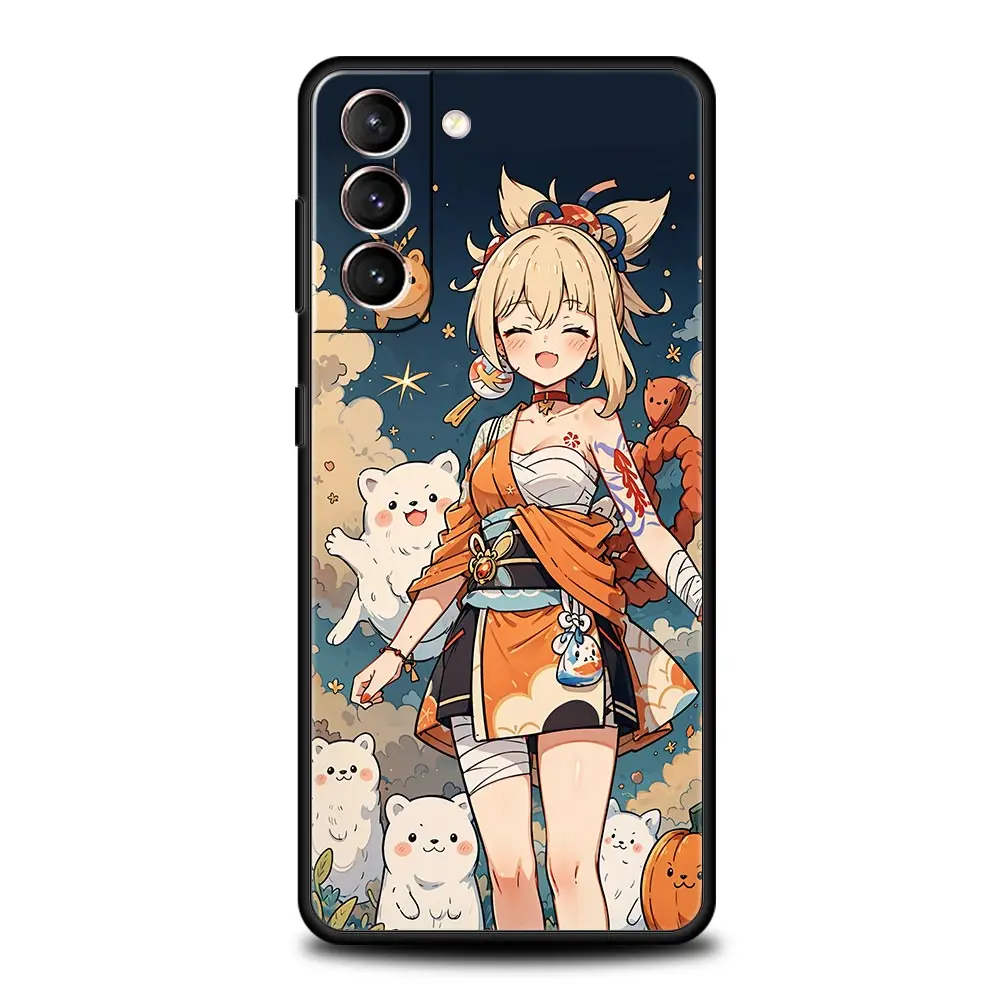 Genshin Impact Wanderer Phone Case For Samsung Galaxy S24 S23 S22 S20 Ultra S21 FE 5G S10 S9 Plus S10E Soft Silicone Cover