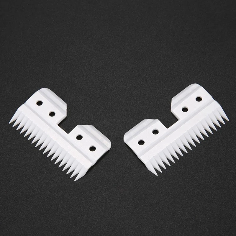 12Pcs Ceramic Cutting Blade 18-Tooth Zirconia Ceramic Blade Ceramic Clipper Cutting Blade Hair Clipper Blade For Oster A5 Series