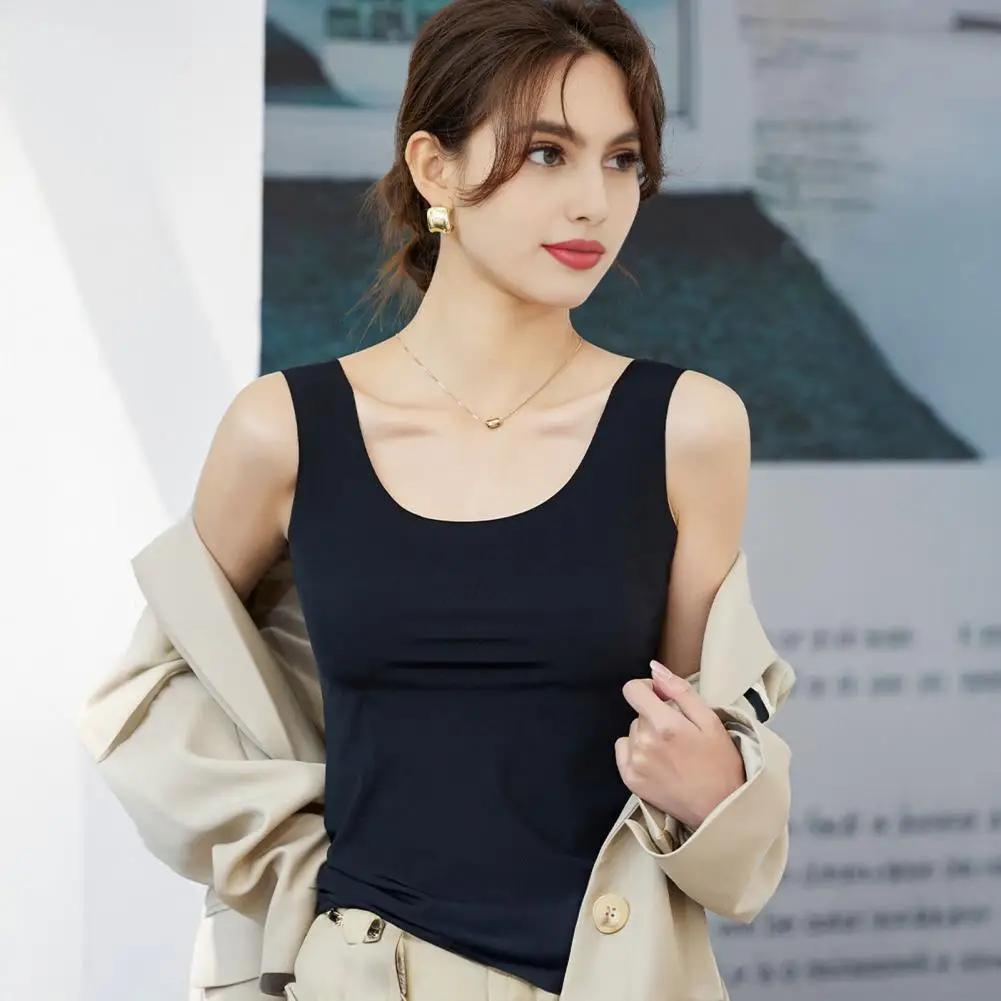 1 قطعة المرأة الصيف الحرير الجليد سلس خارج داخل مع جميع صالح أكمام مشروط التخسيس الحمالات