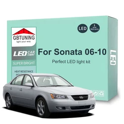 14Pcs Cars Accessories For Hyundai Sonata 2006 2007 2008 2009 2010 Canbus Dome Trunk Licnese Plate LED Interior Light Bulb Tools