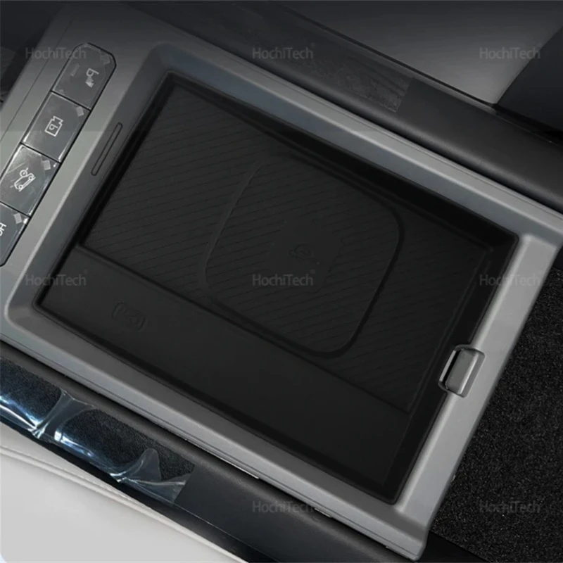 ل 2024-25 كيا EV9 سيليكون سيارة التحكم المركزي لوحة شحن لاسلكية الهاتف عدم الانزلاق شاحن سريع حصيرة الداخلية اكسسوارات السيارات