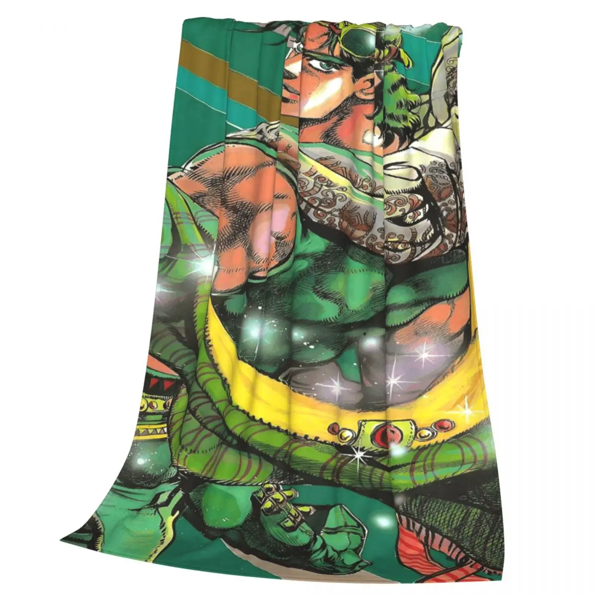 Jojo Bizarre Adventure Joseph Joestar Anime Blankets Soft Warm Flannel Throw Blanket Cover for Bed Picnic Travel Home Sofa