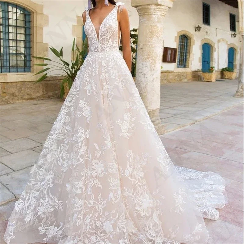 Wedding Party Dress White Lace Prom Dresses for Formal Occasions Robe De Soiree Femmes Evening Gown Ball Gowns Long Customized