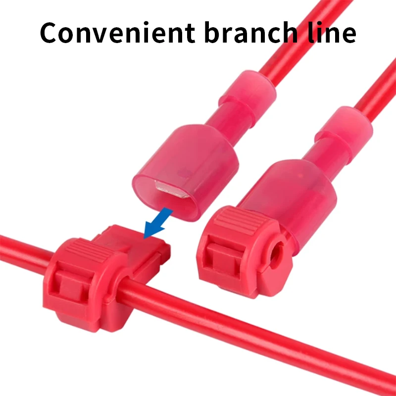 10/30/100Pcs T-Tap Connector Quick Electrical Cable Connector Snap Splice Lock Waterproof Crimp Wire Terminal blue yellow red