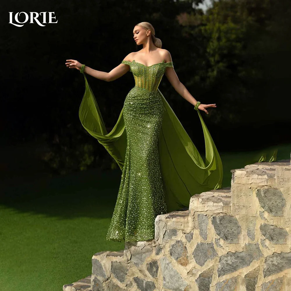 

LORIE Formal Evening Dress Saudi Party Dress Prom Dress Sparkly Corset Evening Dress Sequins Party Gown Cocktail Club Customized