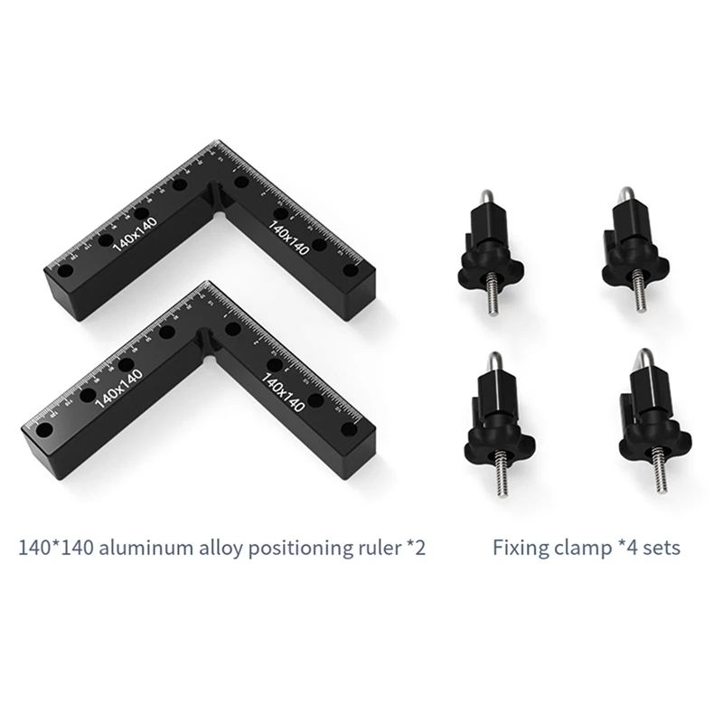 Outil de positionnement à angle droit en alliage d'aluminium, pièces de rechange, carré, pied en L, travail de calcul, puzzle, partenaires