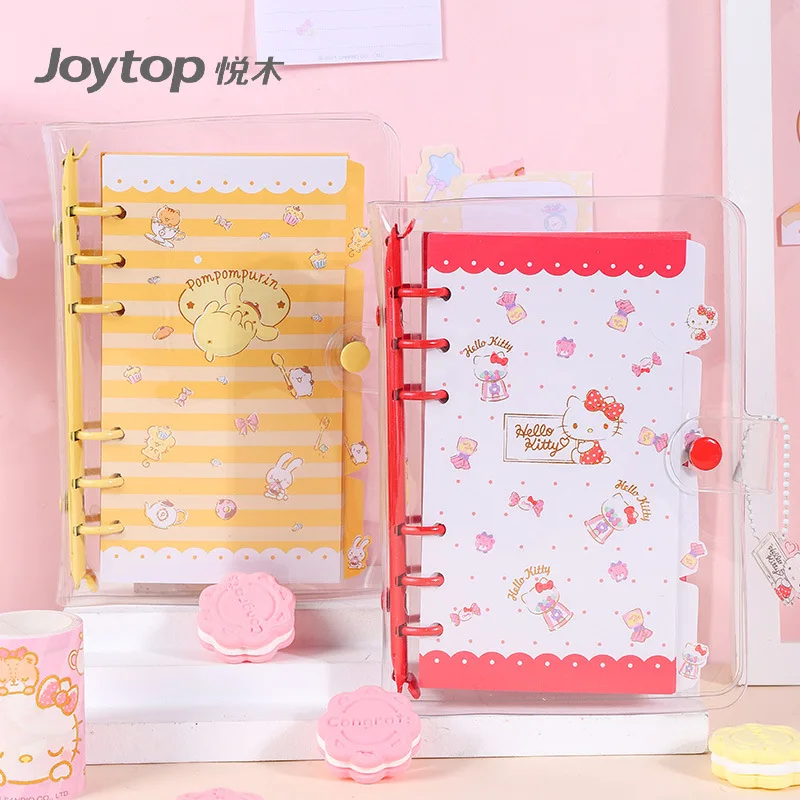 

Sanrio Cinnamoroll Melody Kawaii Loose-Leaf Notepad Notebook Cartoon Hellokitty Memo Student Pompom Purin Cute Diary Hand Ledger