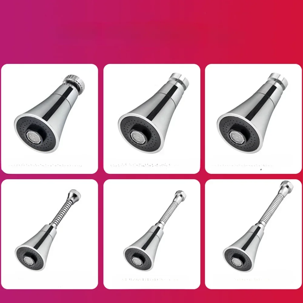 Grifo de agua de cocina Universal, presión ajustable, cabezal de grifo giratorio de 360 grados, adaptador de boquilla para grifo de ducha de ahorro de agua