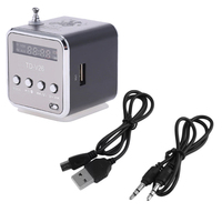 TD-V26 Digital Mini FM Radio Speaker Receiver With LCD 3.5mm AUX Stereo Loudspeaker Support TF Card Portable MP3 Music Player