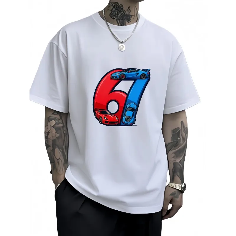 

Мужская мода в футбольном стиле, размер 677, высококачественный свободный уличный повседневный топ с круглым вырезом