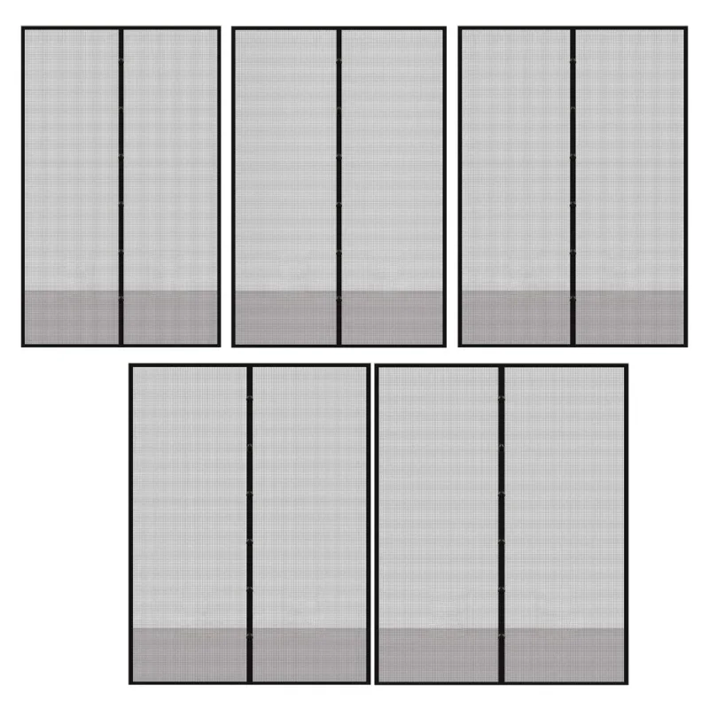 Screen Door Polyester Meshes, Freshes Air Circulation, Fit 210cm Doorways