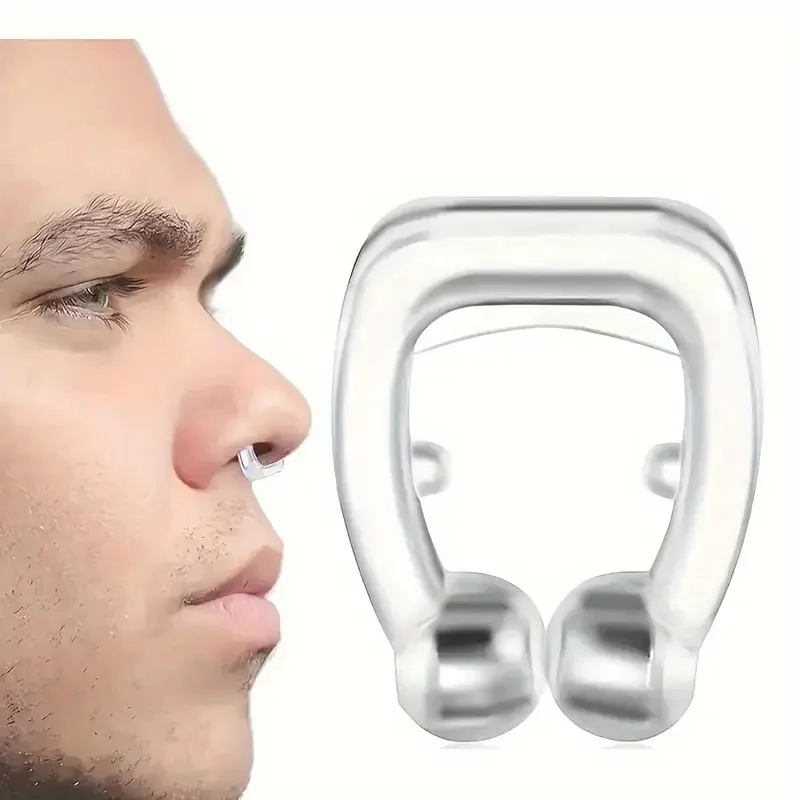 6-Pack Magnetic Anti-Snore Nose Clips: Clear PVC for Comfortable Snoring Relief & Quieter Sleep, Effective Solution